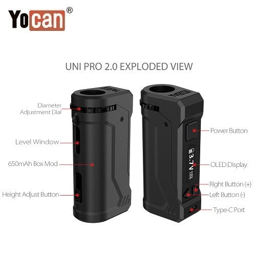 Yocan Uni Pro 2.0 VV 510 Thread Box Mod
