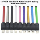 280mAh Slim Style Automatic Touch Battery and USB Adapter