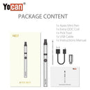 Yocan Apex Mini Variable Voltage Wax Pen Package Contents Yocan USA Wholesale