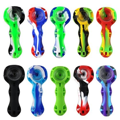 4 Inch Silicone Spoon with Glass Bowl Yocan Wholesale YocanWholesale
