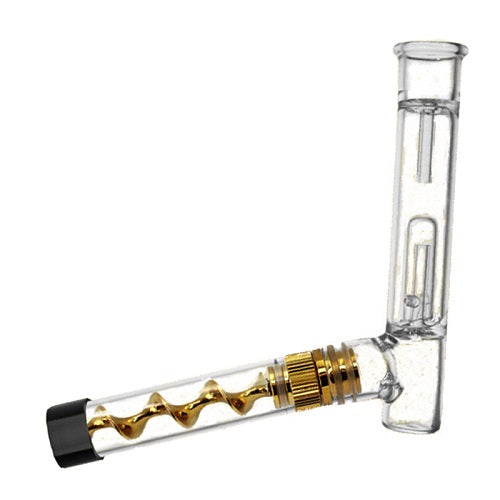 V12 Mini Twisty Glass Pipe with Bubbler