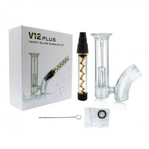 V12 PLUS Twisty Glass Pipe with Bubbler
