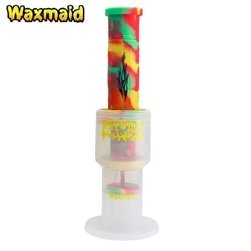 Waxmaid Crystor C Silicone Water Pipe with Honeycomb Perc 12 Inch